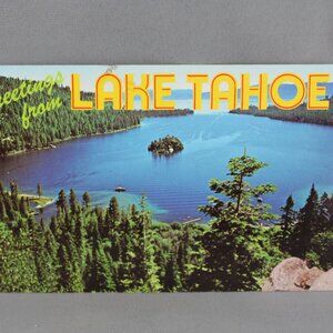 Vintage Postcard - Welcome From Lake Tahoe Emerald Bay - Dexter Press